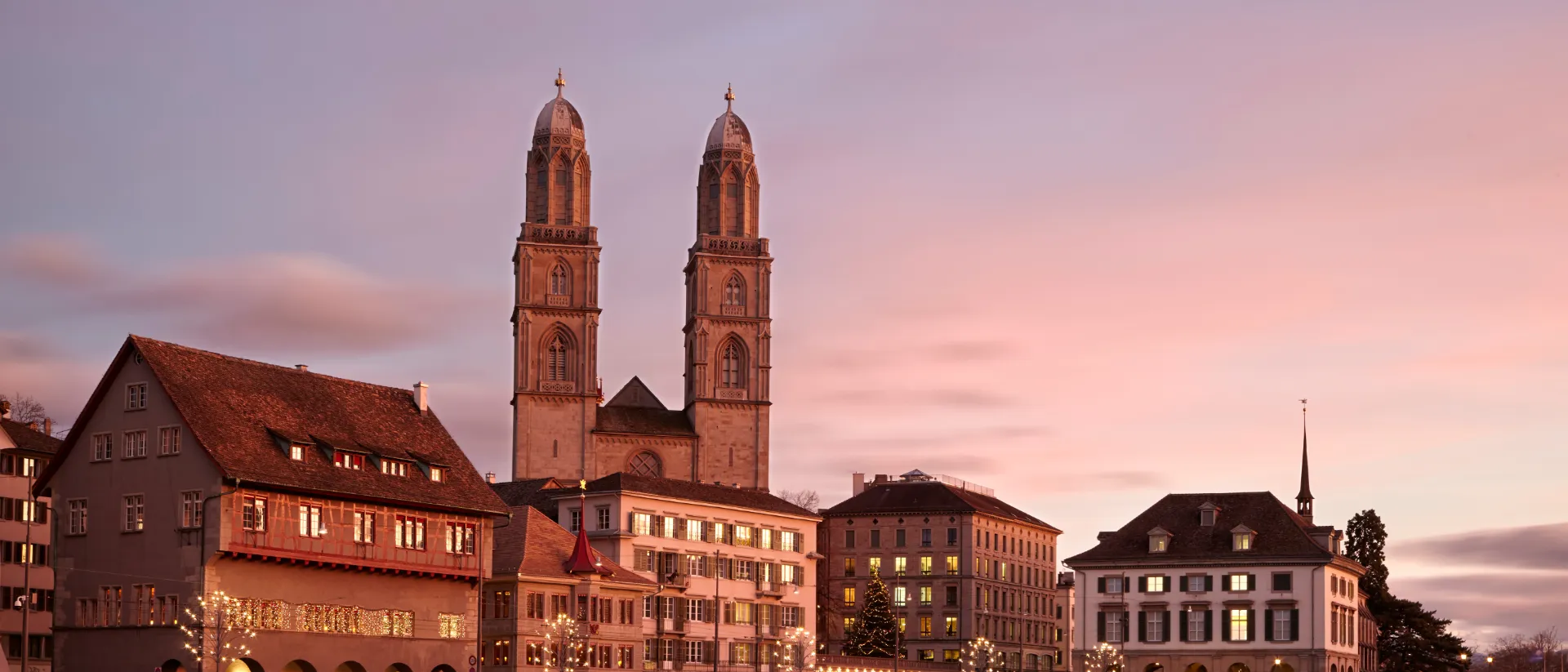 Sonnenuntergang in Zürich