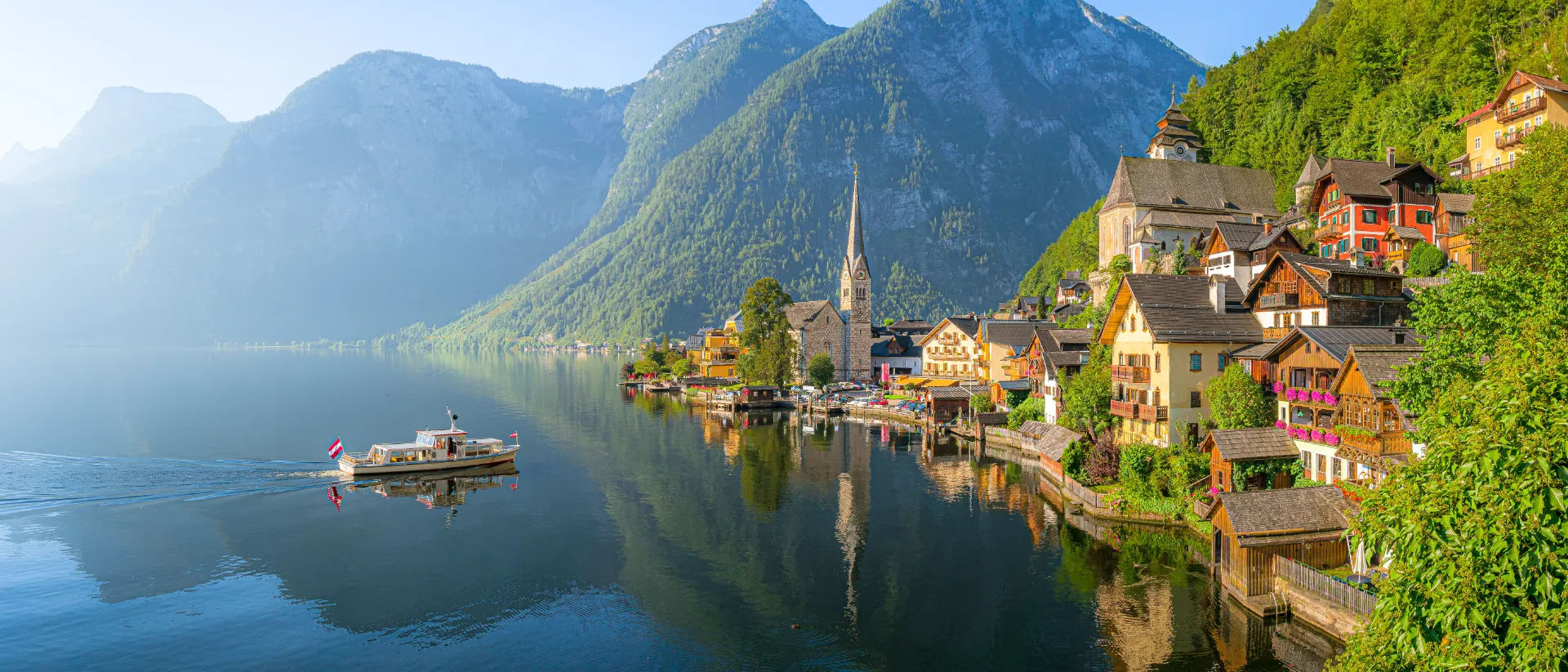 Hallstatt in Oberösterreich im Sommer