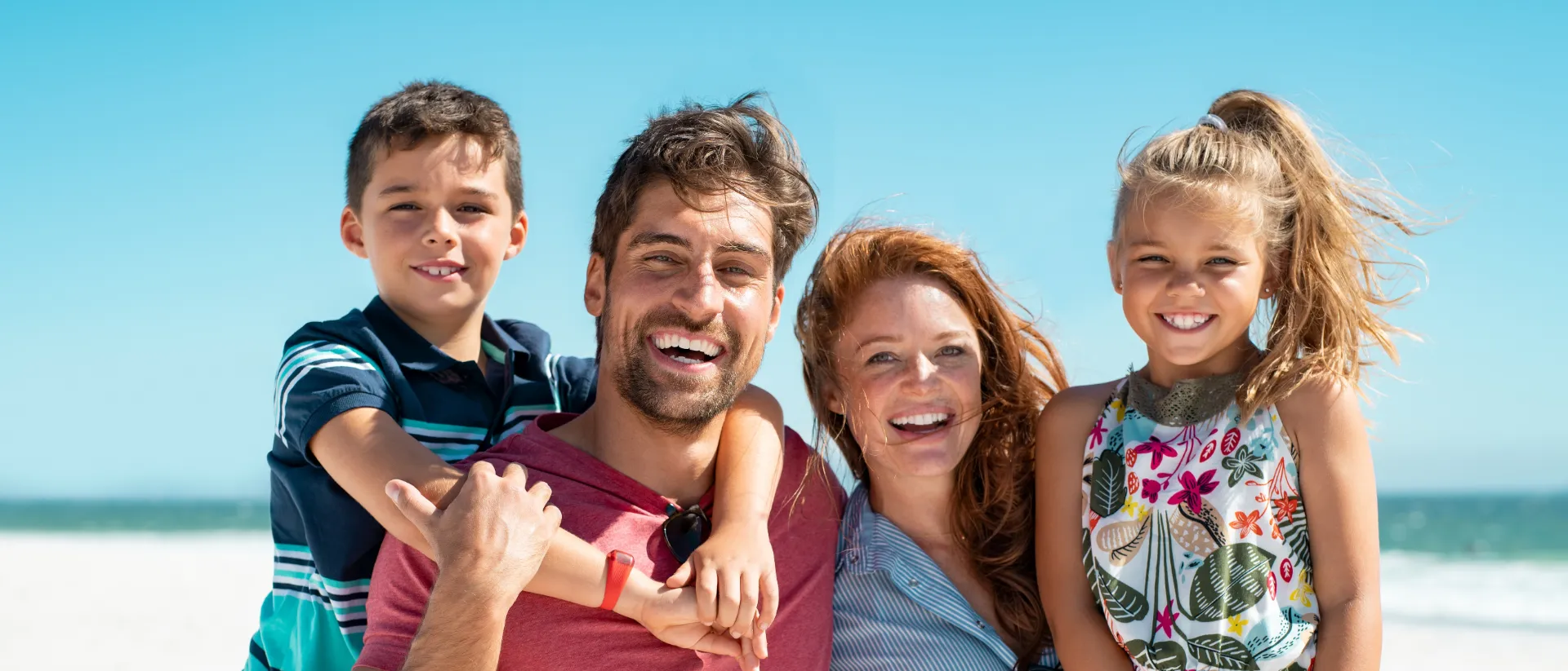 Une famille à la plage