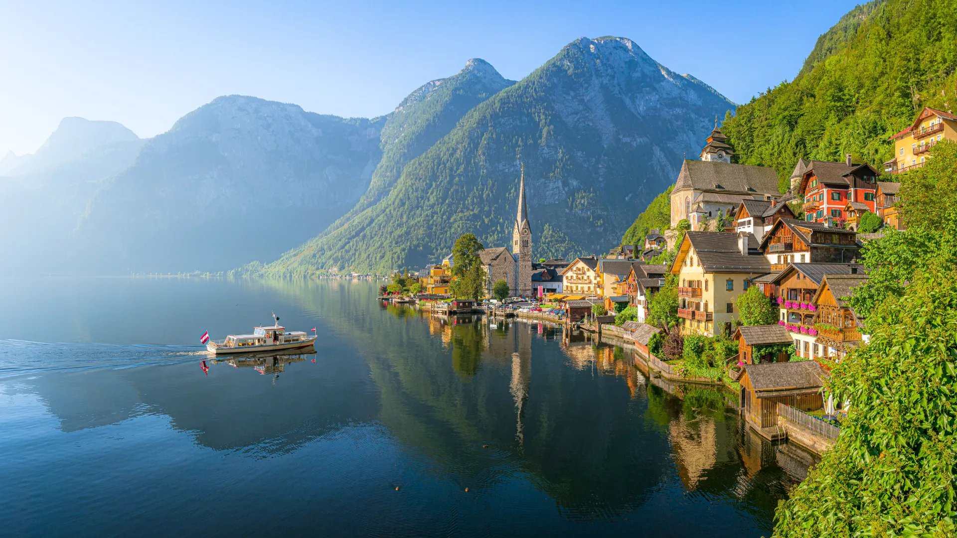 Hallstatt in Oberösterreich im Sommer