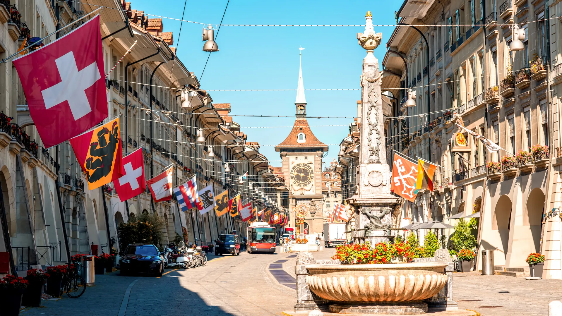 Kramgasse in Bern, Schweiz