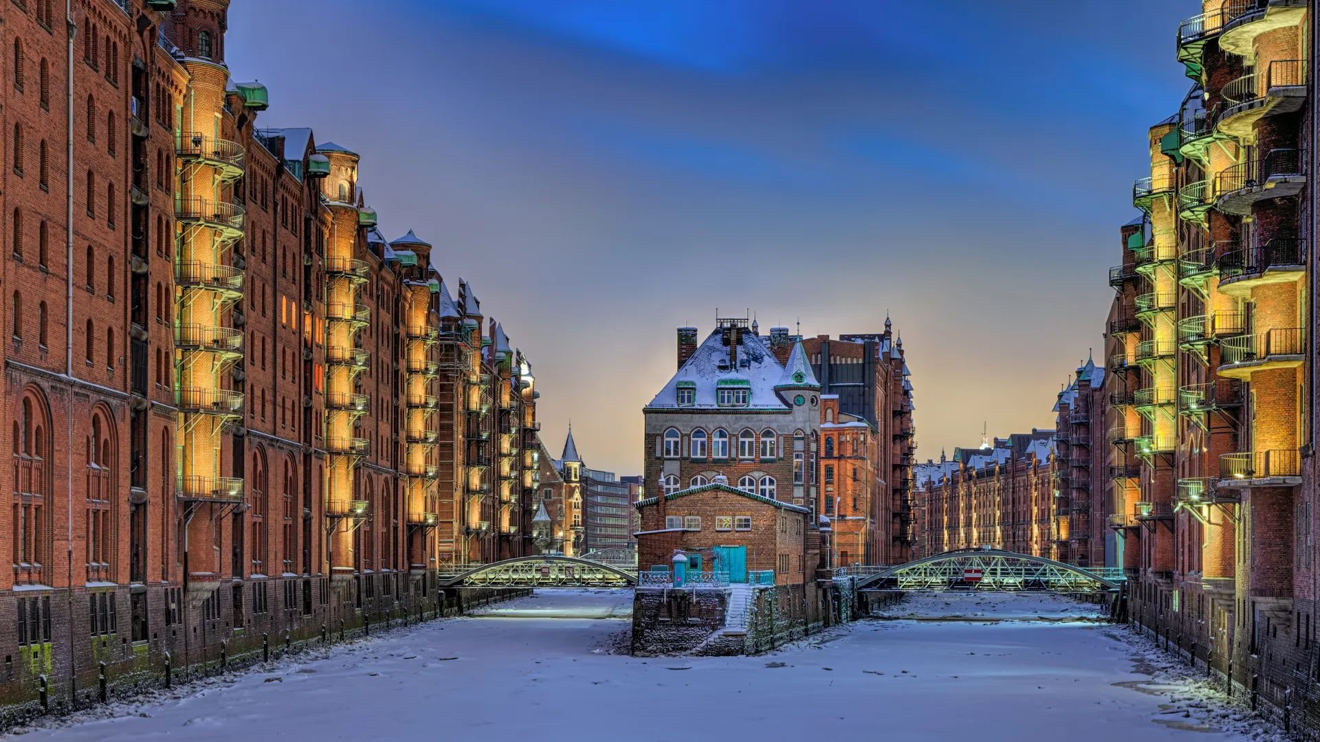 Hamburg, Speicherstadt im Winter
