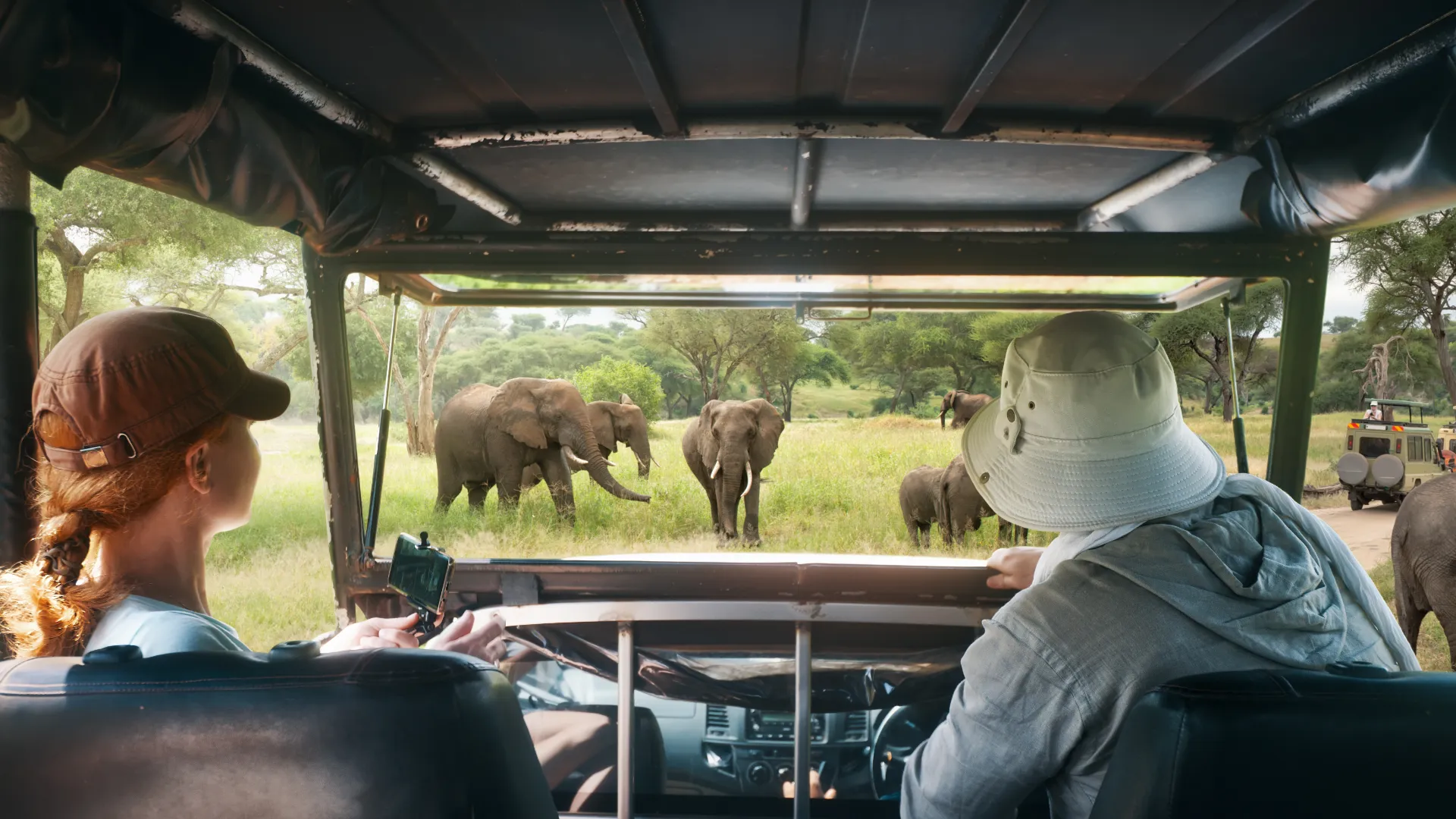 Paar auf einer Safari