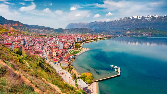 Pogradec am Ohridsee