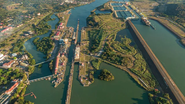 Panamakanal/ von oben