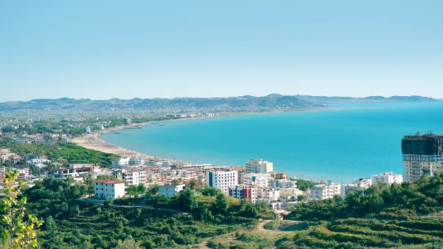 Bucht von Golem bei Durres, Albanien